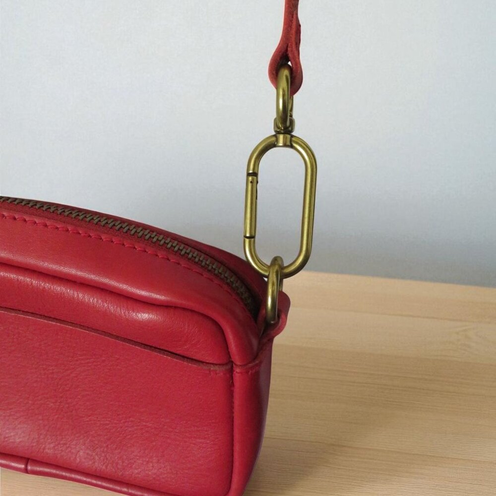 J.Crew - Leather Mini Crossbody Bag (Red) - EUC - Picture 5 of 16